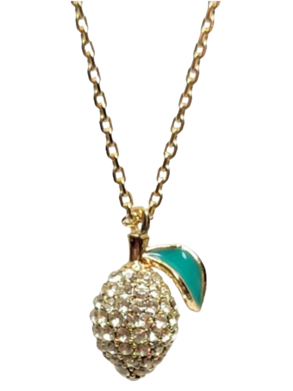 Kate Spade Pavé Lemon Pendant Necklace Gold